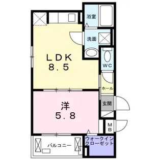 クレイン【2階】の間取り