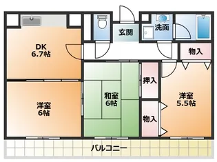 フレアコートコスモ【205号室】の間取り