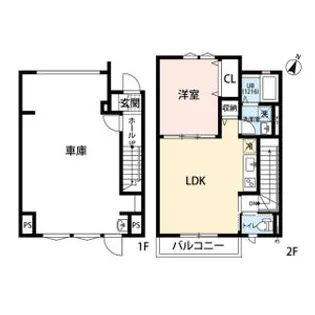 大阪府交野市森南1丁目【テラスハウス】の間取り