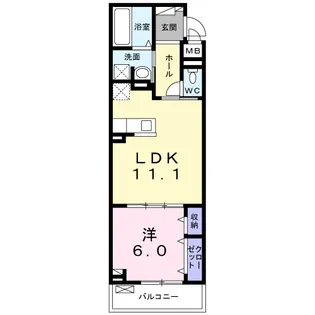 シャルモン深野 West【2階】の間取り