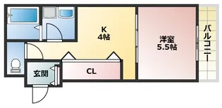 1Kの間取り画像