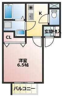 パセオ御堂町【2階】の間取り