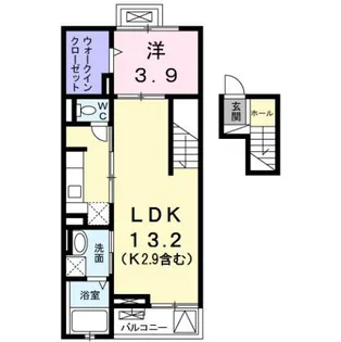 グゥテェ ライゼ B【4階】の間取り
