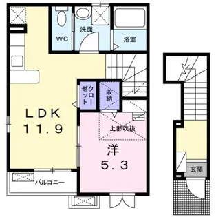 マイネ エアホールング【2階】の間取り