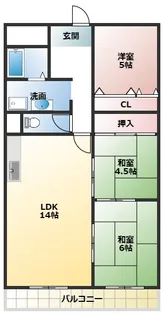 コスモスハイツ【2階】の間取り