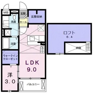 ナイル良Ⅱ【2階】の間取り