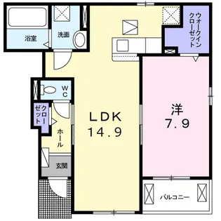 メゾン・ド・カオル【1階】の間取り