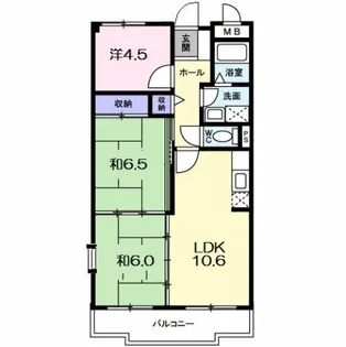 アネックス香里ヶ丘【1階】の間取り