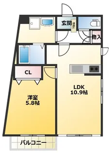 大阪府寝屋川市八坂町【マンション】の間取り