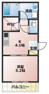 1Kの間取り画像