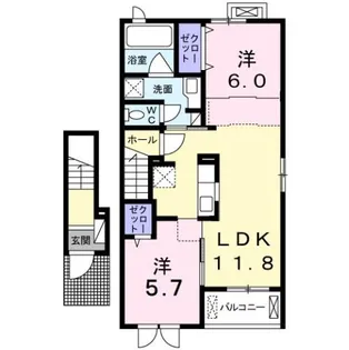 ビエント【2階】の間取り