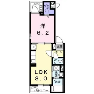 レジデンス香里【2階】の間取り