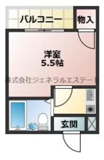 ハーモニーハイツ忍ヶ丘【202号室】の間取り