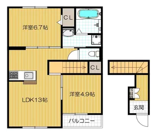 トルナーレ【201号室号室】の間取り