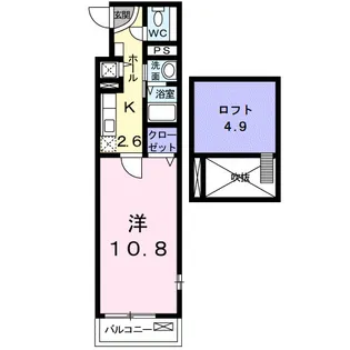 ガーデン・テラス・マム【2階】の間取り