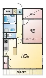 パレスモンレーヴ【202号室】の間取り