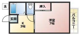 グリーンハウスウエスト【203号室】の間取り