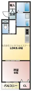 1LDKの間取り画像