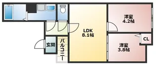 仮称)寝屋川市桜木町AP【3階】の間取り