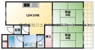 サンエス原田【2階】の間取り