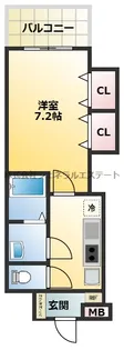 1Kの間取り画像