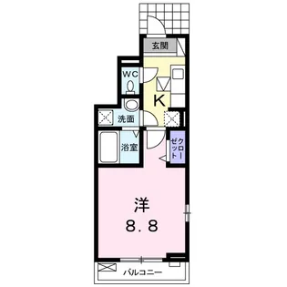 カーサ忍ヶ丘【1階】の間取り