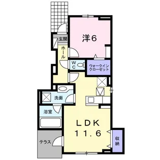 フラワータウン アイリス【1階】の間取り
