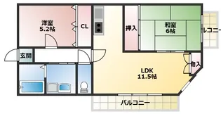 サニーコート石橋【4階】の間取り