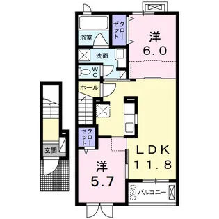 ビエント【2階】の間取り