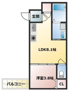 F asecia Magnolia【1階】の間取り