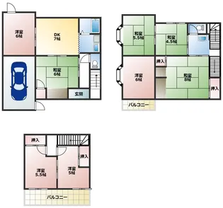 大阪府寝屋川市長栄寺町【一戸建】の間取り