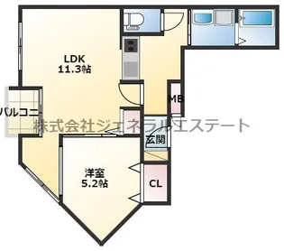 アーカンシェル東寝屋川【401号室】の間取り