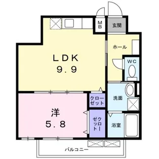 ファミールキンダⅡ【2階】の間取り