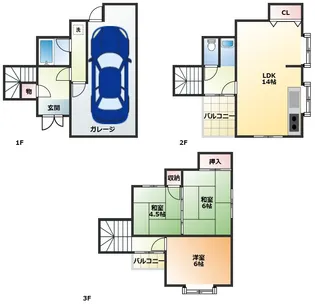 大阪府寝屋川市川勝町【一戸建】の間取り