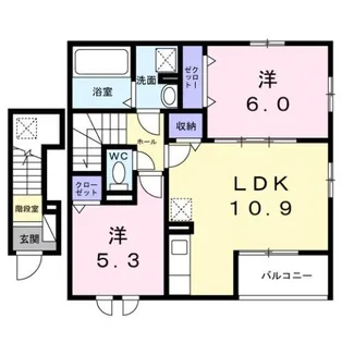 ニュアージュ ブルー【2階】の間取り