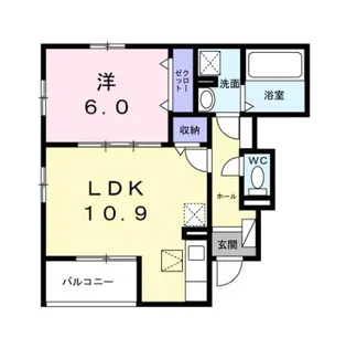 ニュアージュ ブルー【1階】の間取り