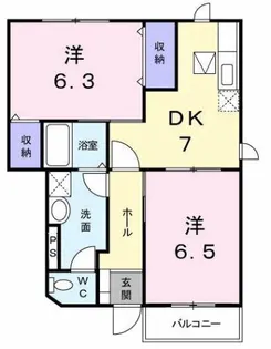 ドゥーソレールⅠ【1階】の間取り