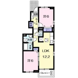 ルミエール藤阪【1階】の間取り