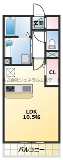 メゾンジュネス【202号室】の間取り