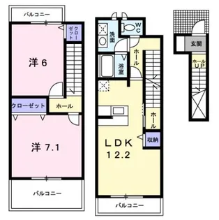 メゾン河北【2階】の間取り
