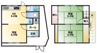 大阪府枚方市中宮東之町【一戸建】の間取り