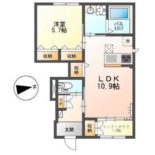 ロイヤルサージュ【1階】の間取り