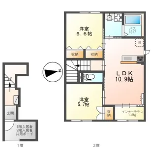 ロイヤルサージュ【2階】の間取り