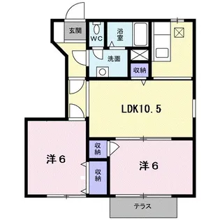 シャトルヒルズ【1階】の間取り