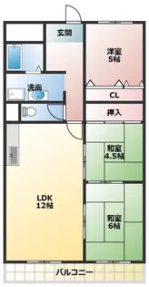 コスモスハイツ【3階】の間取り