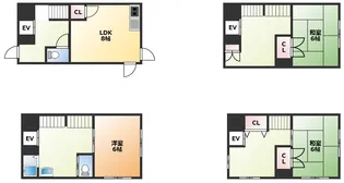 大阪府門真市新橋町【一戸建】の間取り