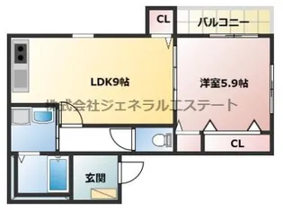 フジパレス大和田Ⅲ【203号室】の間取り