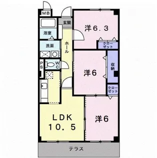 グラン・リーオ・セルカ西町【1階】の間取り