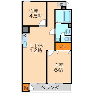 コーポラス都Ⅱ【5階】の間取り