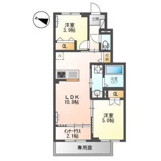 ローザ フェリーチェ【1階】の間取り